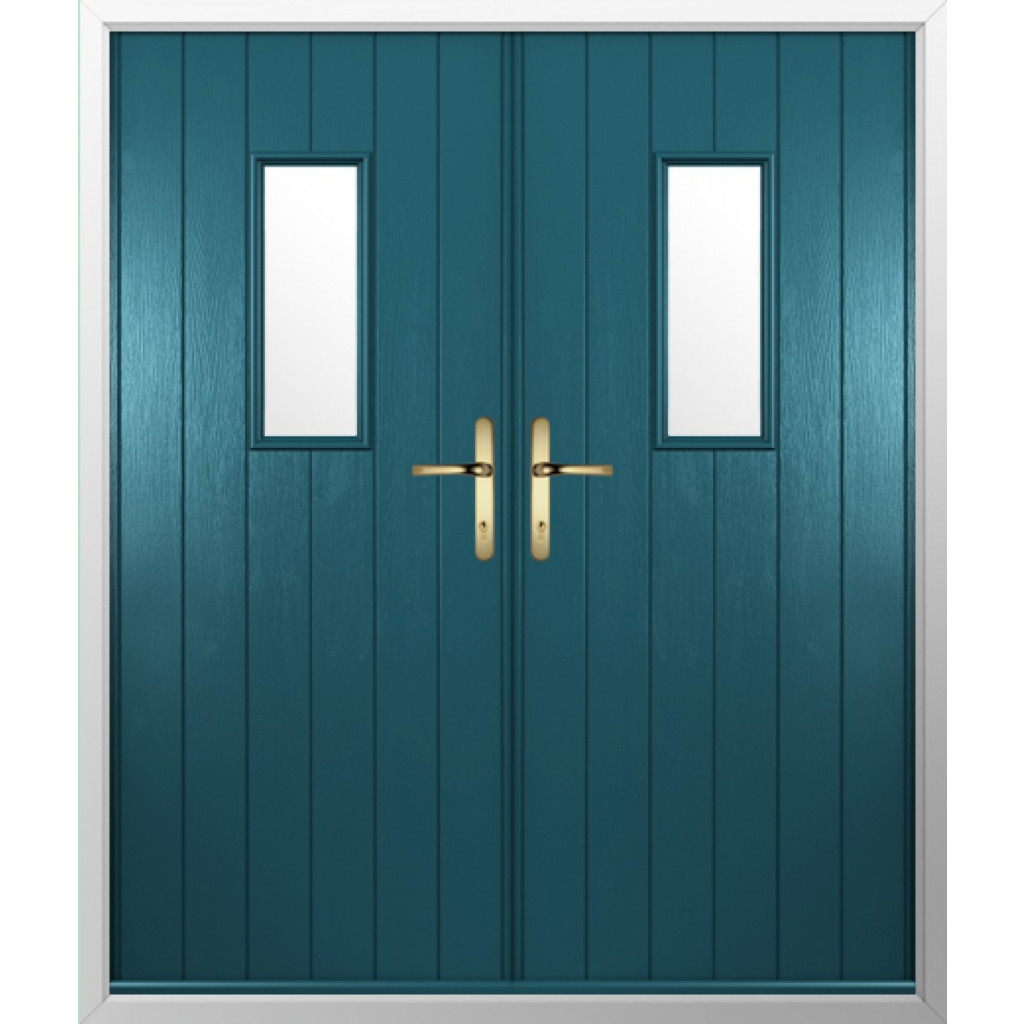 Solidor Ancona Composite French Door In Peacock Blue Image