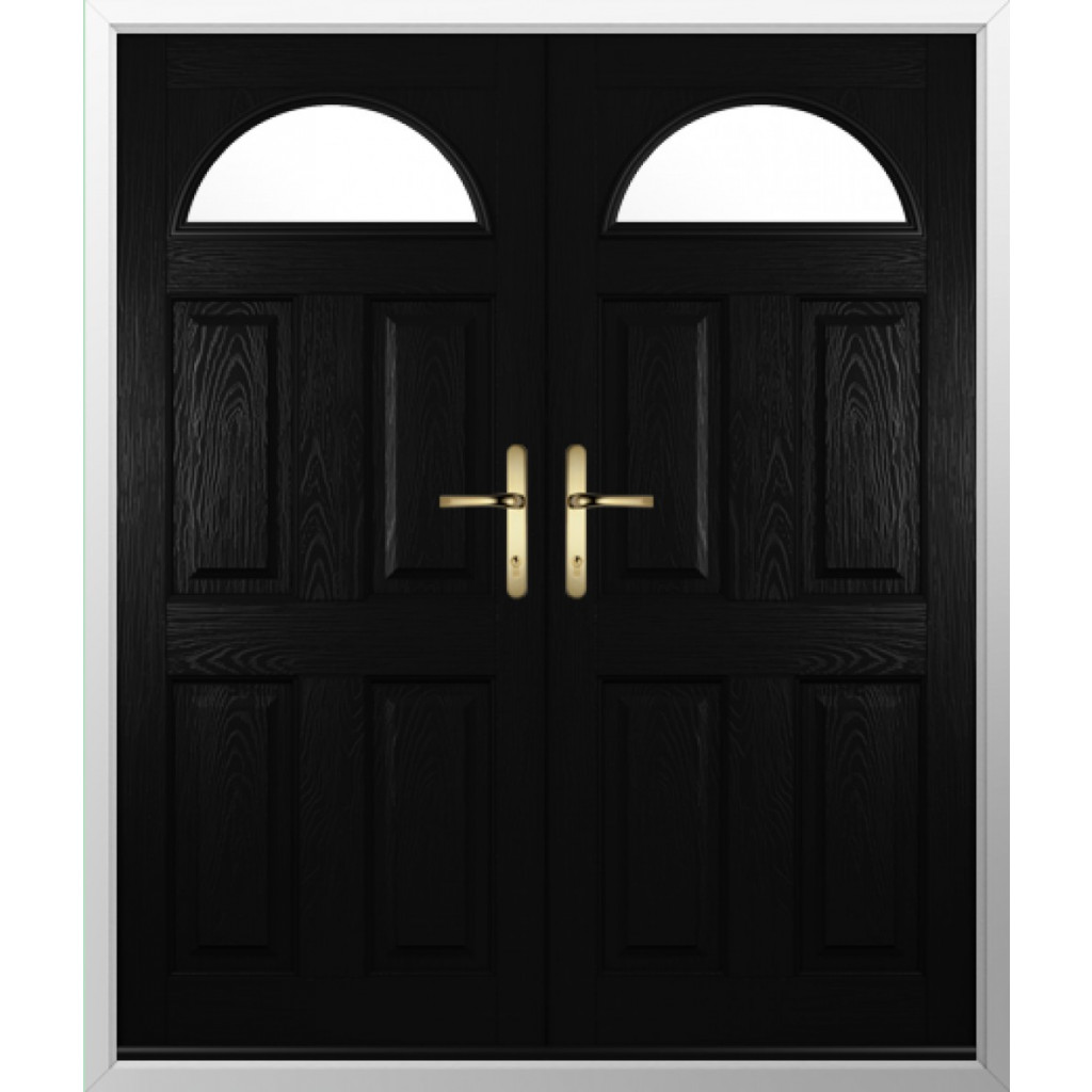 Solidor Conway 1 Composite French Door In Black Image
