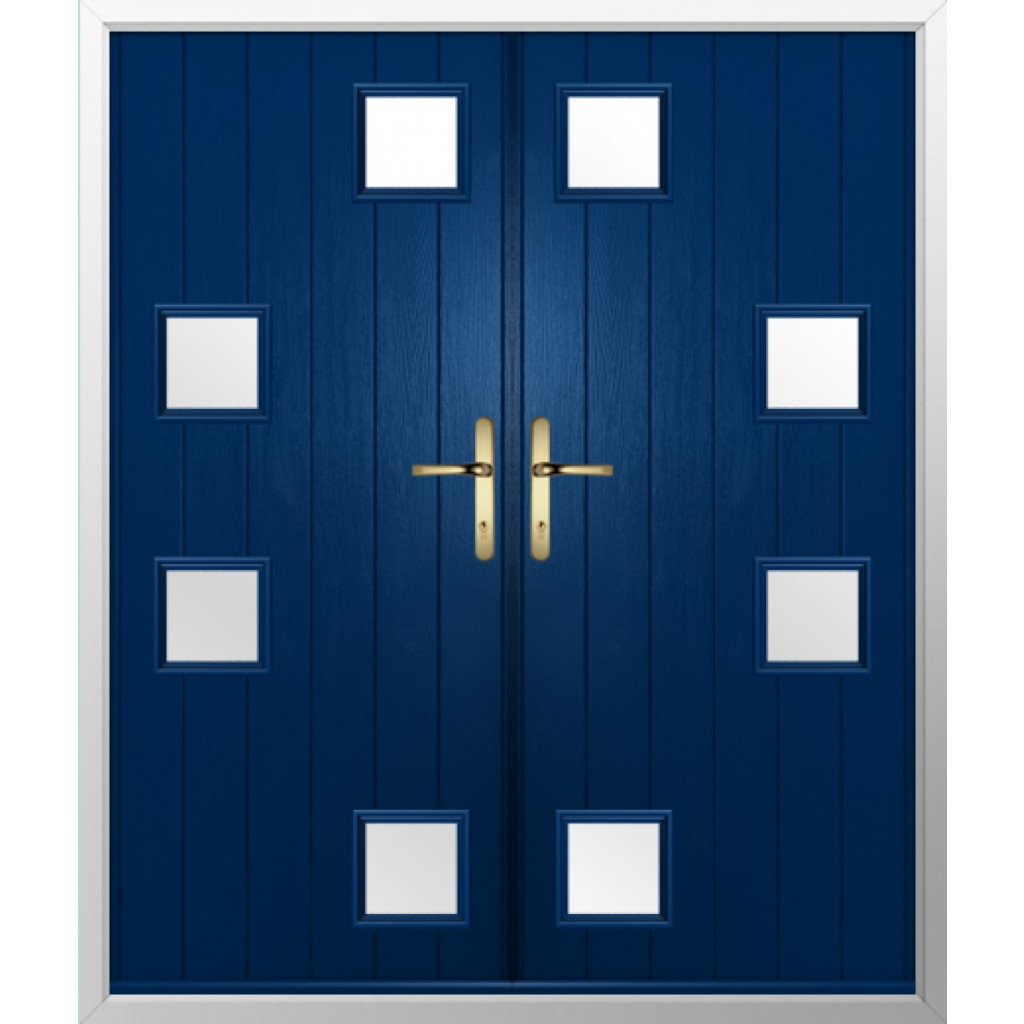 Solidor Modena Composite French Door In Blue Image