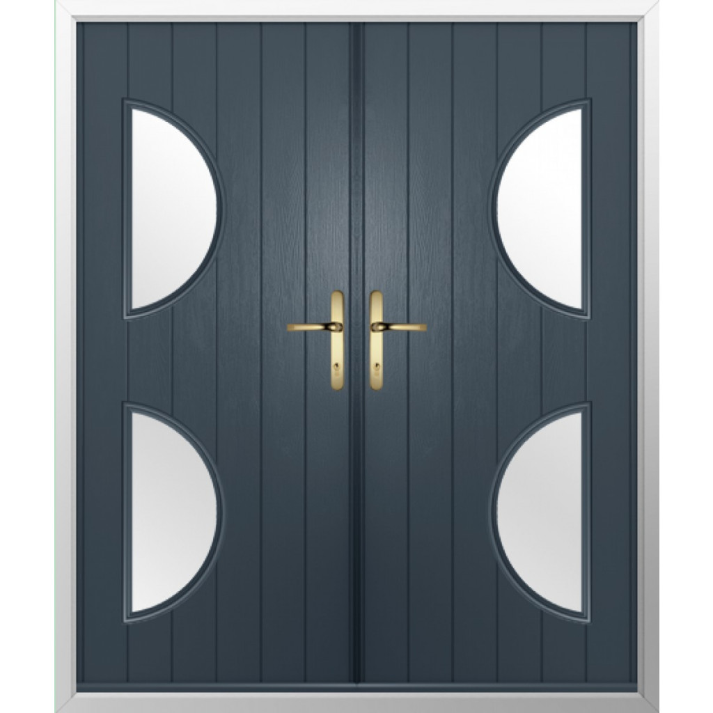 Solidor Siena Composite French Door In Anthracite Grey Image