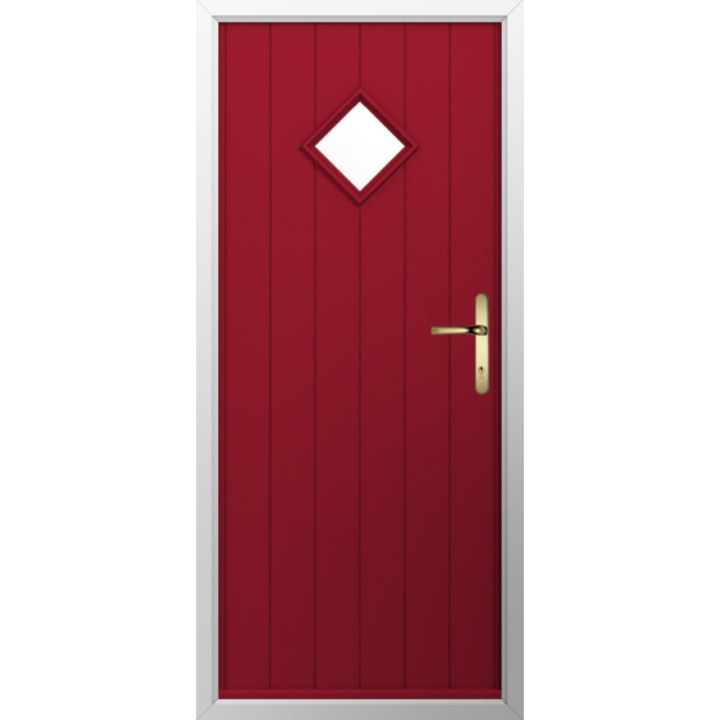 Solidor Flint 1 Composite Traditional Door In Ruby Red Image