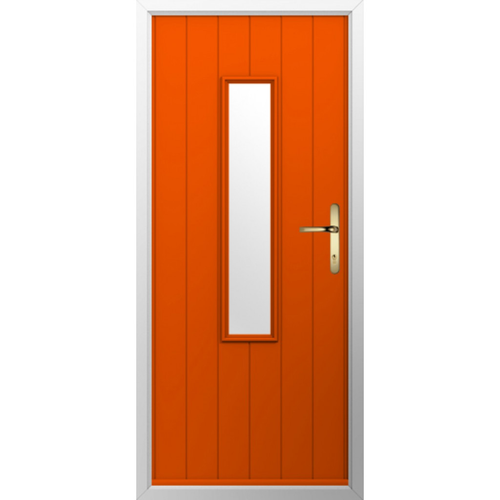 Solidor Flint 5 Composite Traditional Door In Tangerine Image