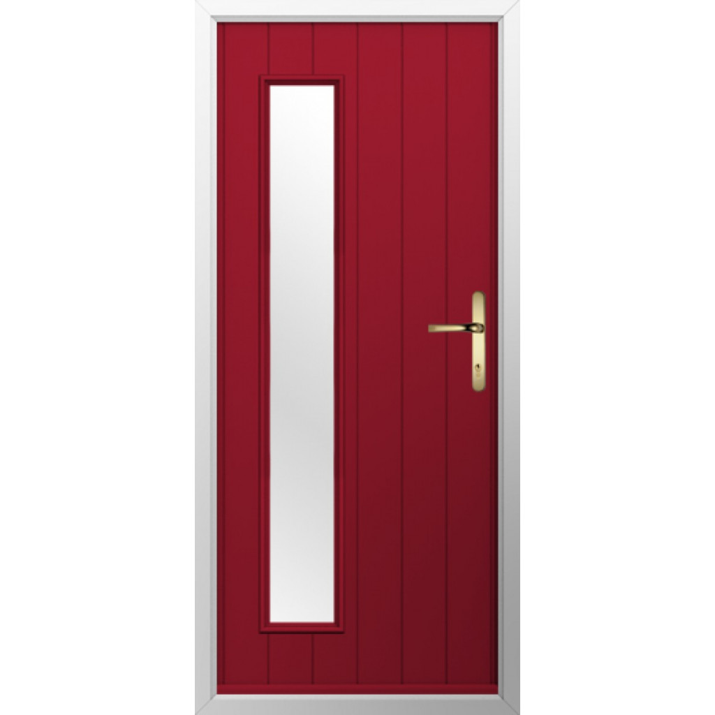 Solidor Brescia Composite Contemporary Door In Ruby Red Image