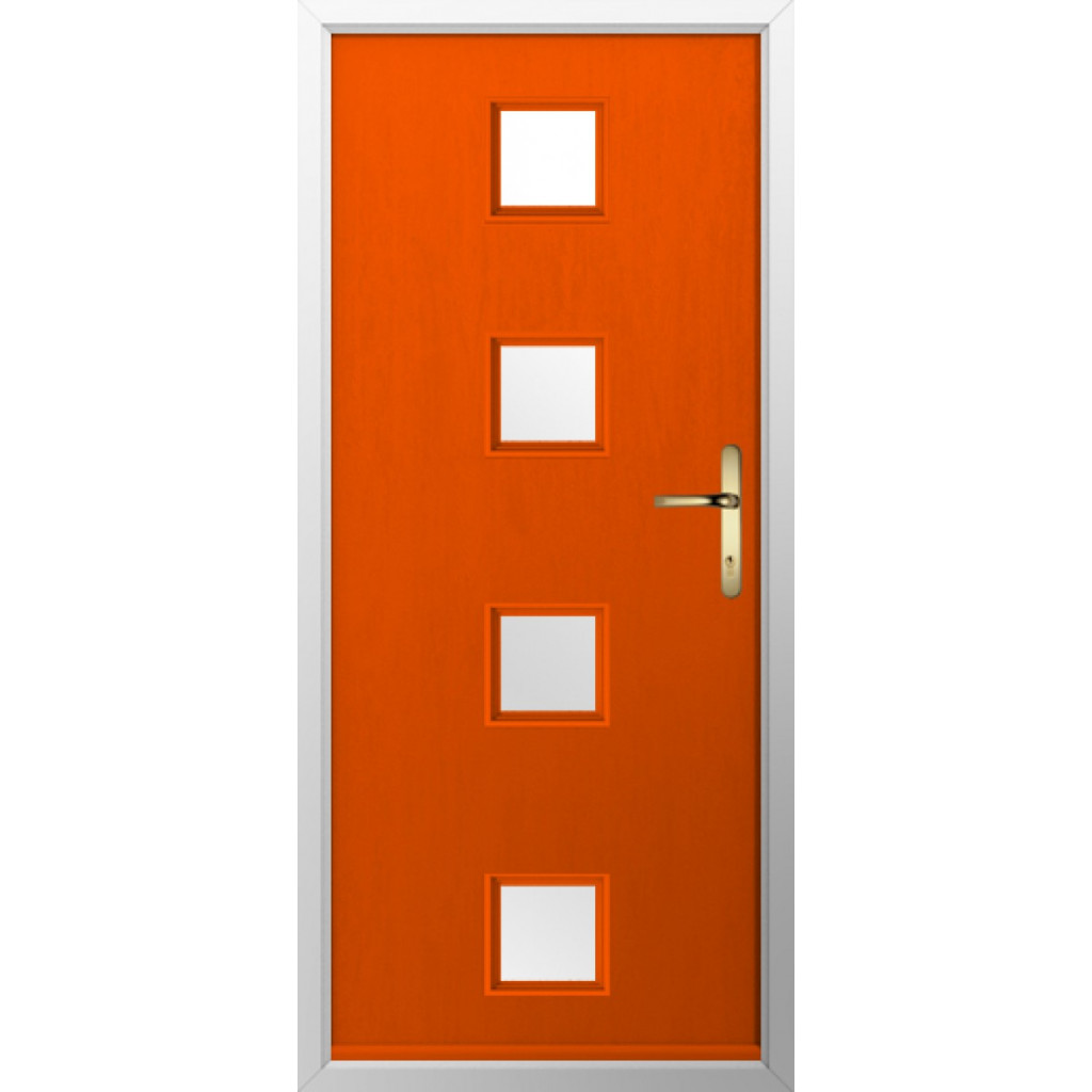 Solidor Parma Composite Contemporary Door In Tangerine Image