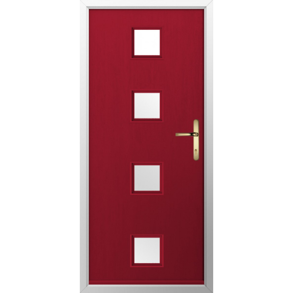 Solidor Parma Composite Contemporary Door In Ruby Red Image