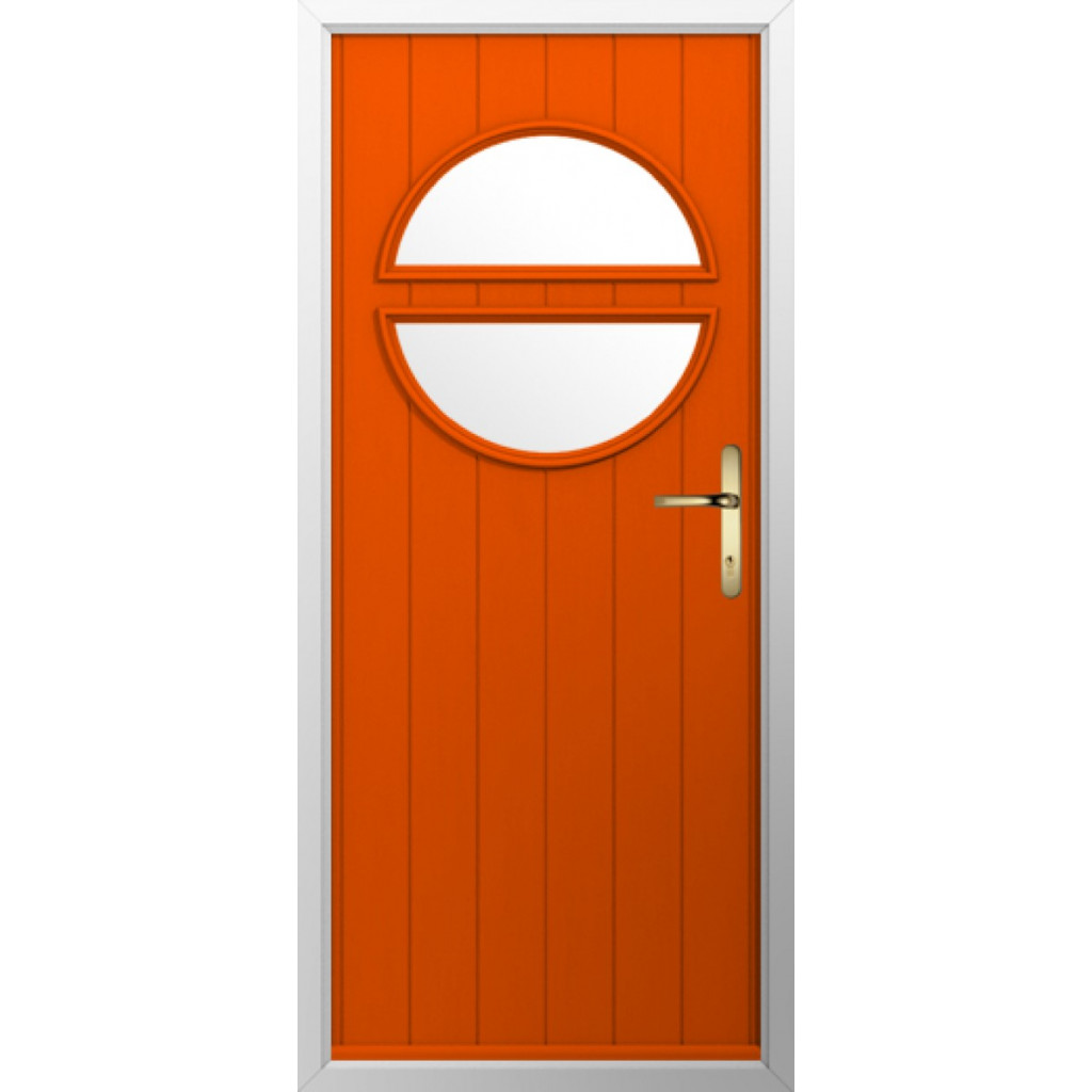 Solidor Pisa Composite Contemporary Door In Tangerine Image
