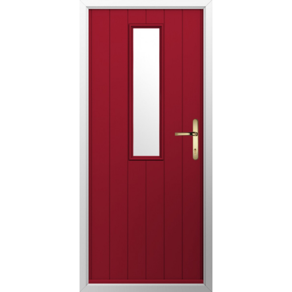 Solidor Turin Composite Contemporary Door In Ruby Red Image