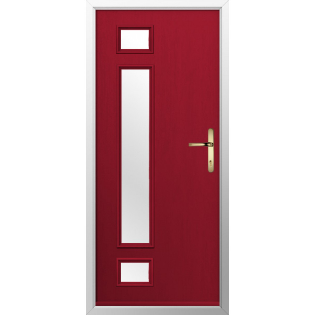 Solidor Rimini Composite Contemporary Door In Ruby Red Image