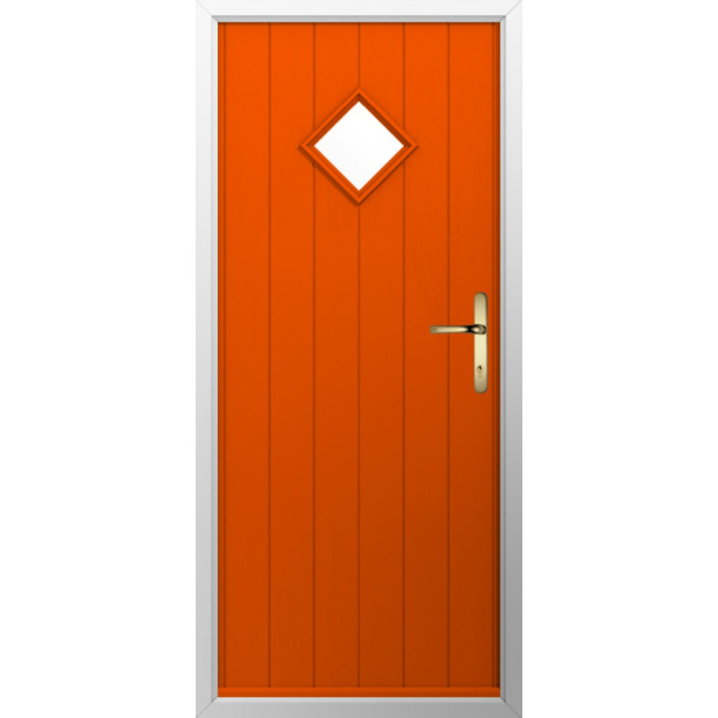Solidor Bologna Composite Contemporary Door In Tangerine Image