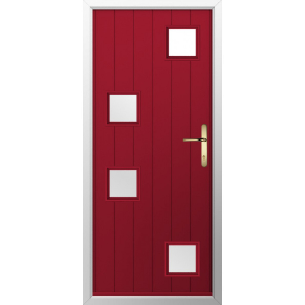 Solidor Modena Composite Contemporary Door In Ruby Red Image