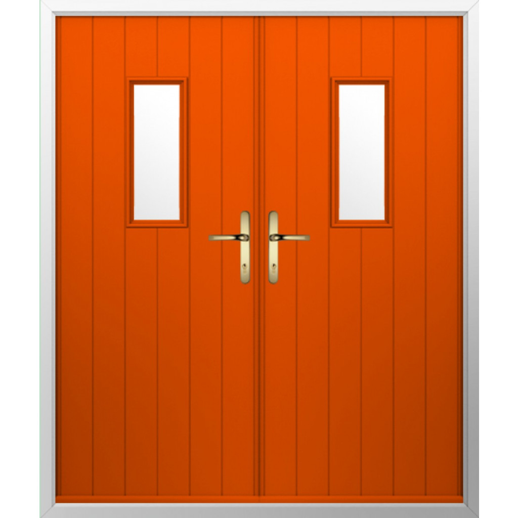 Solidor Ancona Composite French Door In Tangerine Image