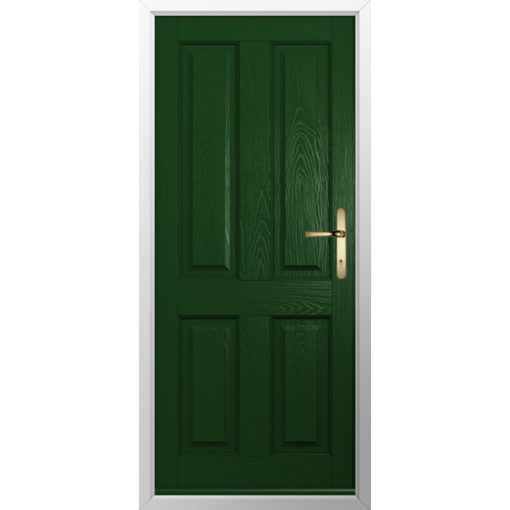 Solidor Ludlow Solid Composite Traditional Door In Green Image