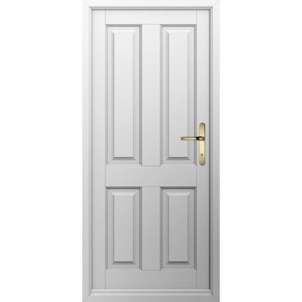 Solidor Ludlow Solid Composite Traditional Door In White Image