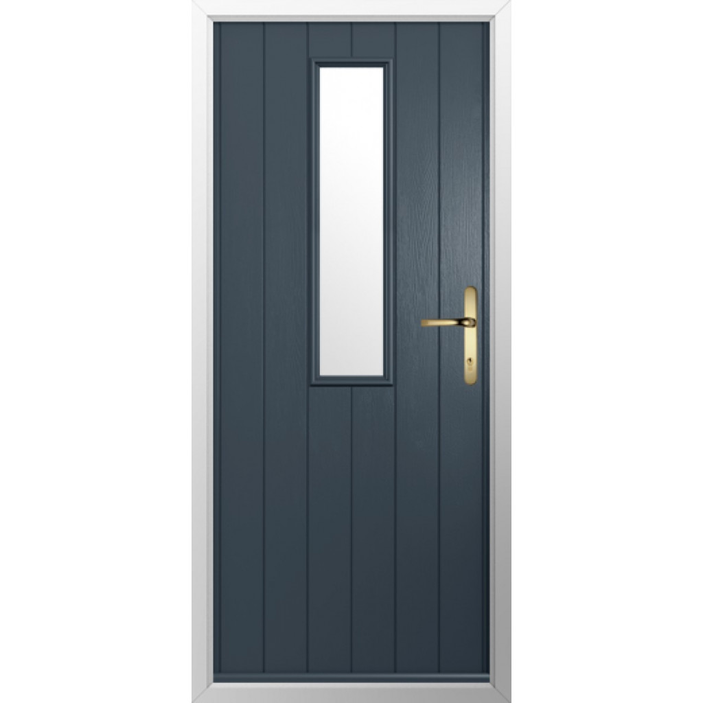 Solidor Flint 4 Composite Traditional Door In Anthracite Grey Image