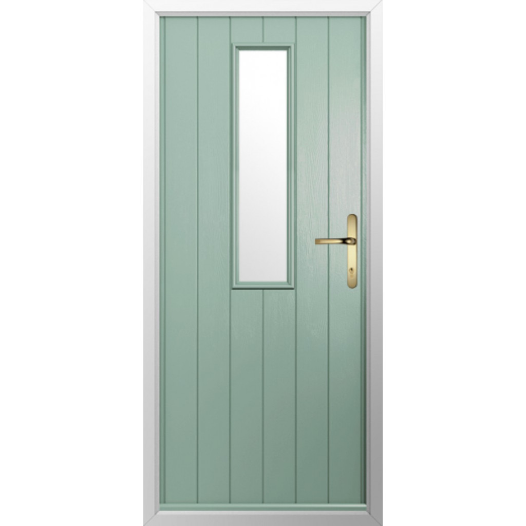 Solidor Flint 4 Composite Traditional Door In Chartwell Green Image