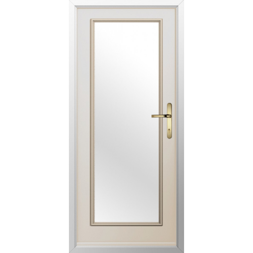 Solidor Palermo Full Glazed Composite Contemporary Door In Cream Image