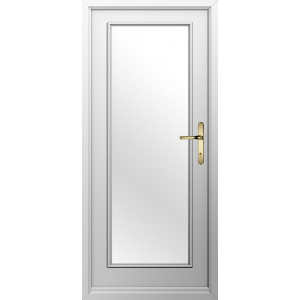 Solidor Palermo Full Glazed Composite Contemporary Door In Foiled White Image