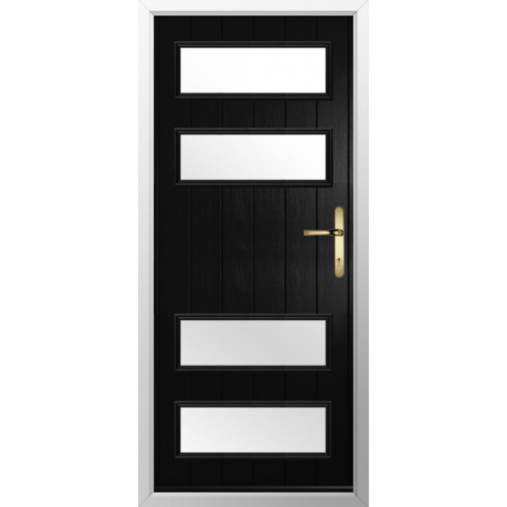 Solidor Sorrento Composite Contemporary Door In Black Image