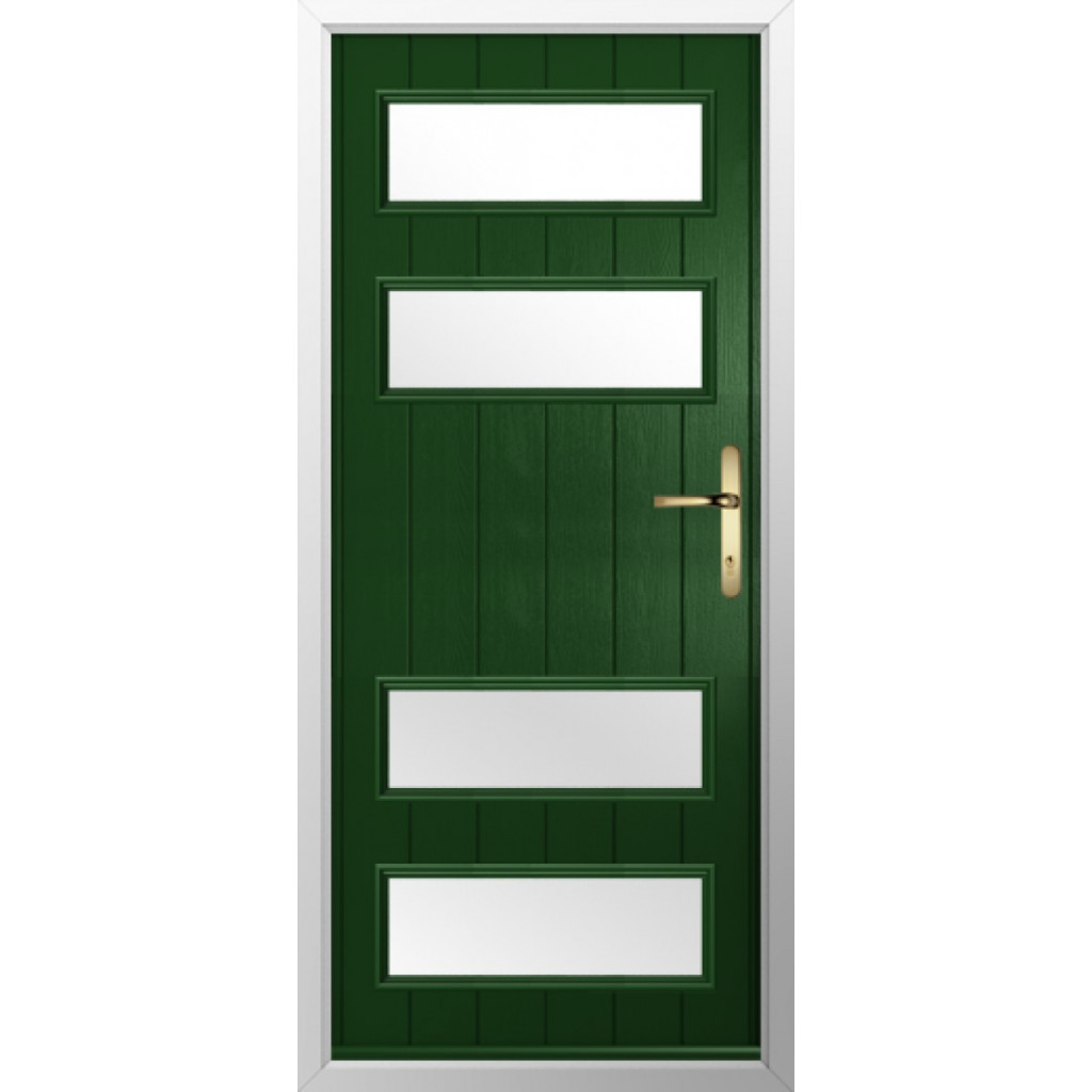 Solidor Sorrento Composite Contemporary Door In Green Image