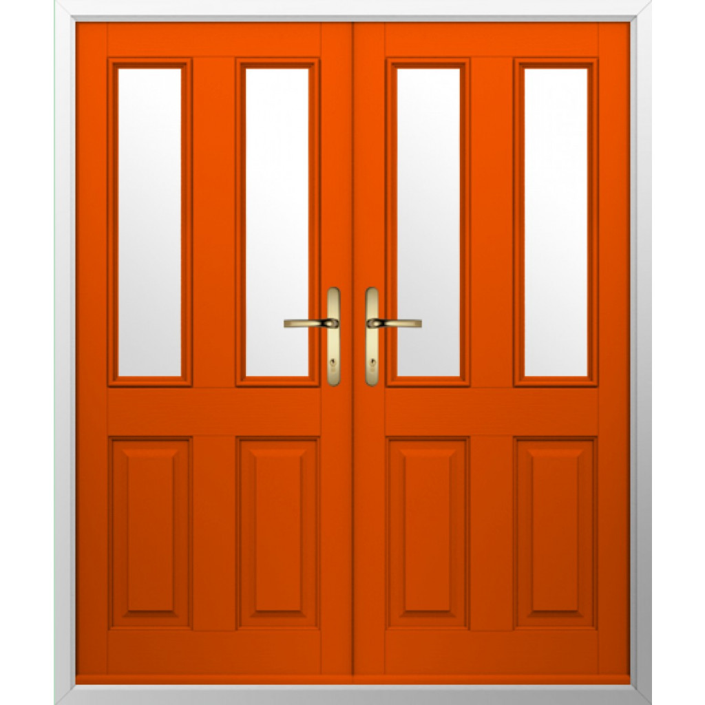 Solidor Ludlow 2 Composite French Door In Tangerine Image