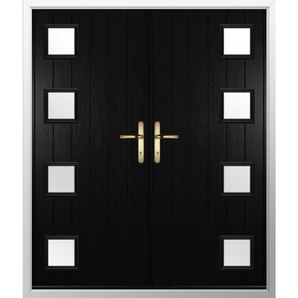 Solidor Milano Composite French Door In Black Image