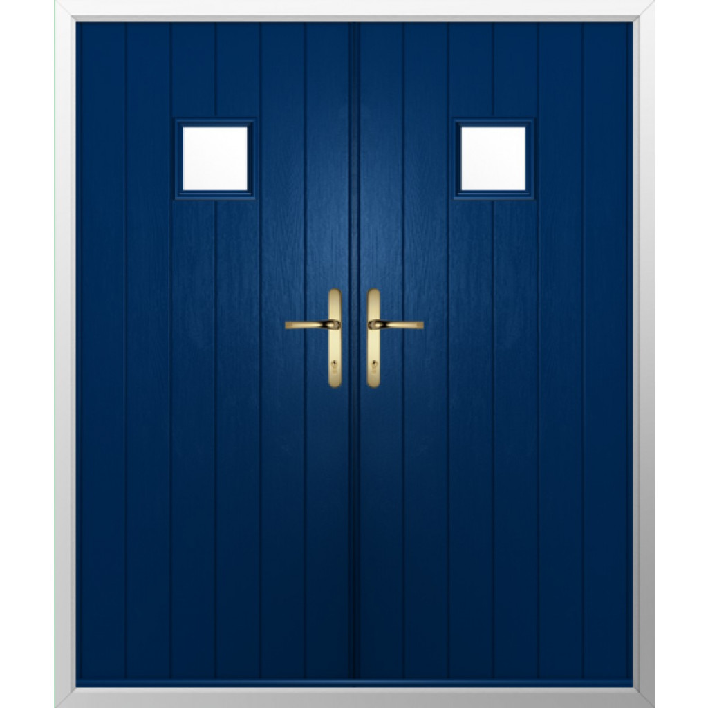 Solidor Flint Square Composite French Door In Blue Image