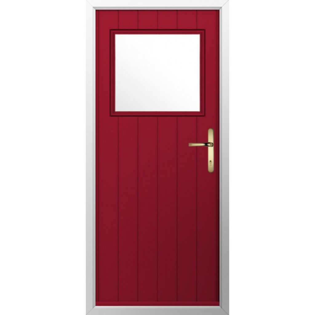 Solidor Trieste Composite Contemporary Door In Ruby Red Image
