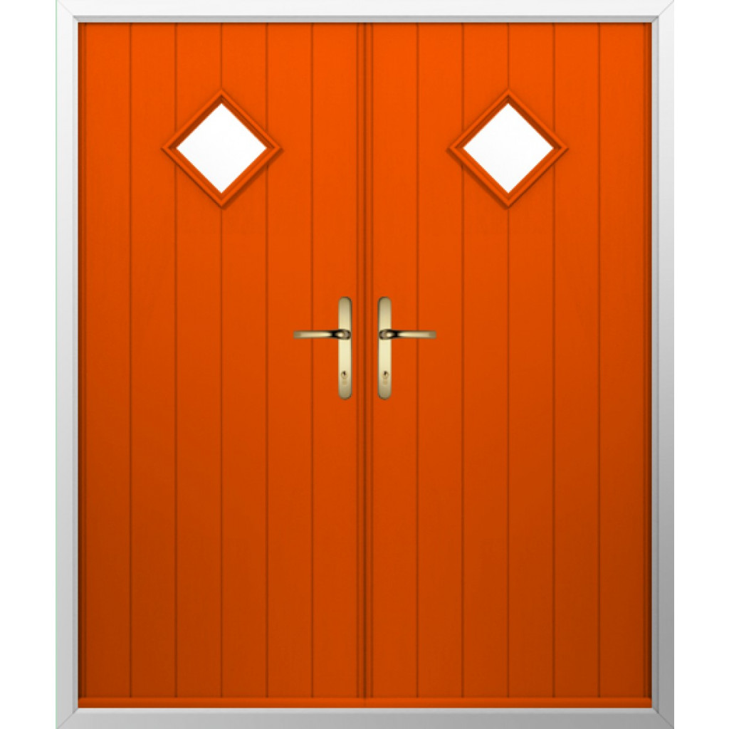 Solidor Flint 1 Composite French Door In Tangerine Image