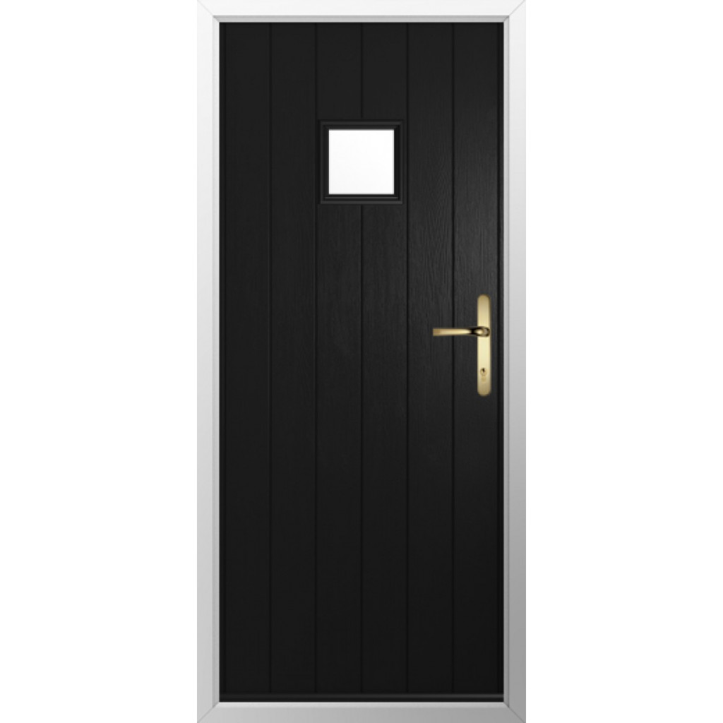 Solidor Flint Square Composite Traditional Door In Black Image