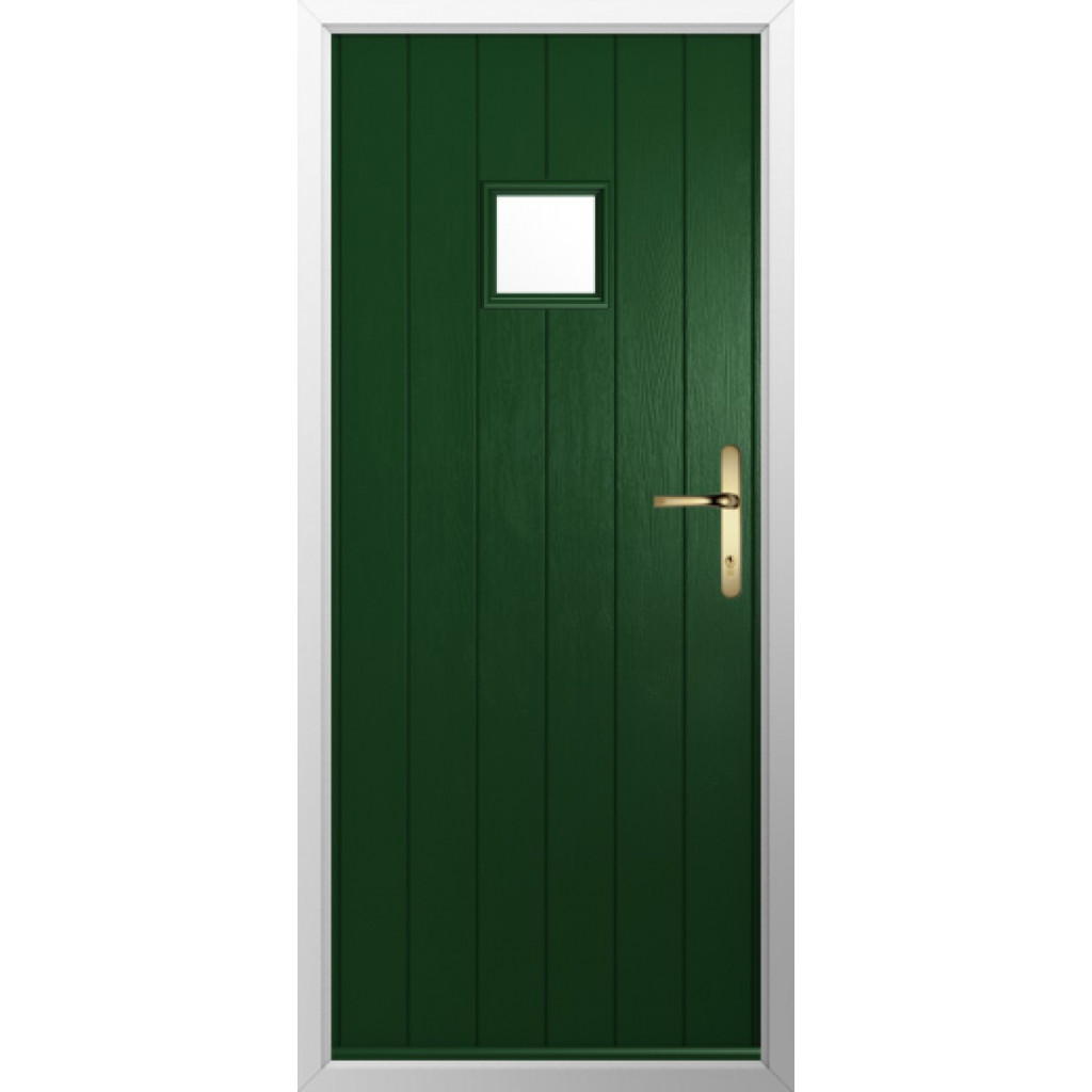 Solidor Flint Square Composite Traditional Door In Green Image