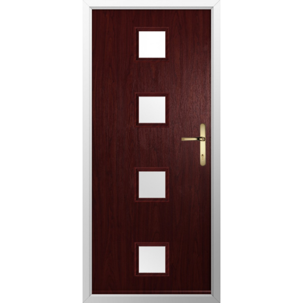 Solidor Parma Composite Contemporary Door In Rosewood Image