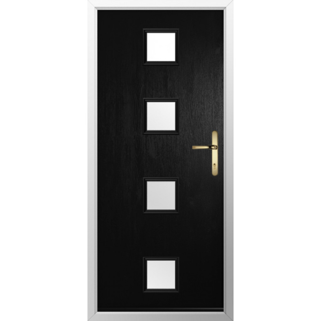 Solidor Parma Composite Contemporary Door In Black Image