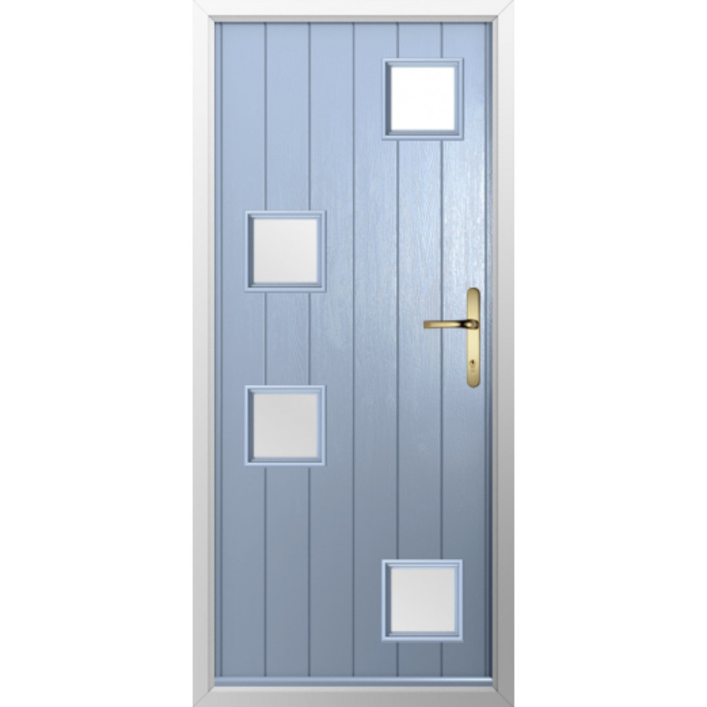 Solidor Modena Composite Contemporary Door In Duck Egg Blue Image