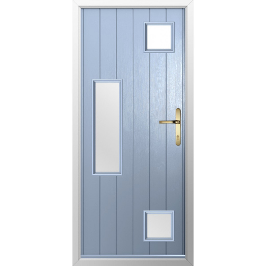Solidor Messina Composite Contemporary Door In Duck Egg Blue Image