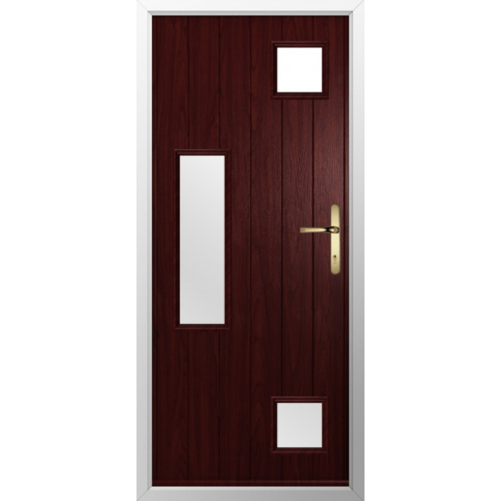 Solidor Messina Composite Contemporary Door In Rosewood Image