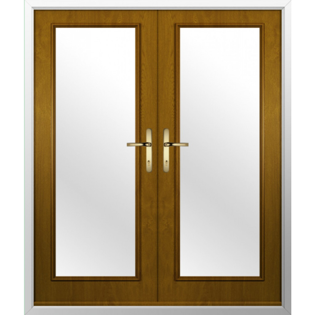 Solidor Palermo Full Glazed Composite French Door In Oak Image