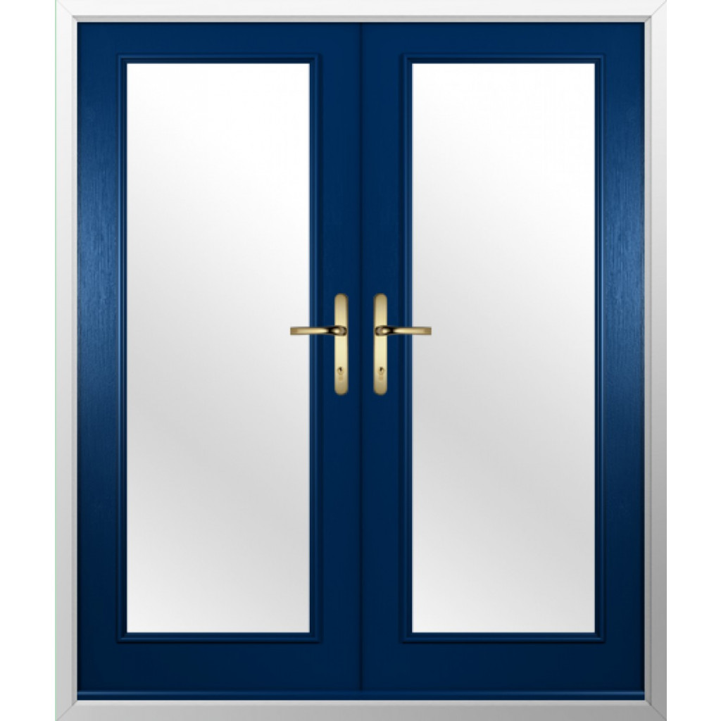 Solidor Palermo Full Glazed Composite French Door In Blue Image