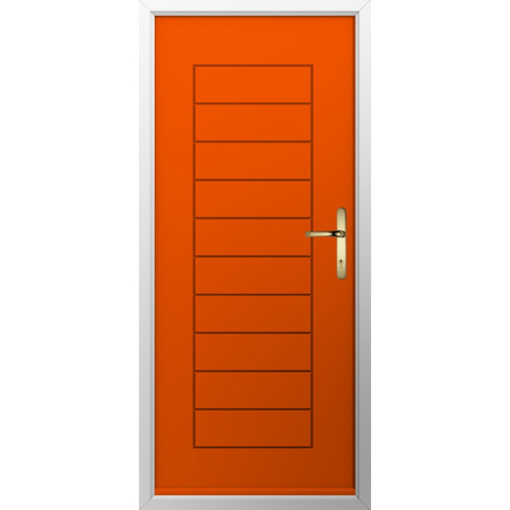 Solidor Windsor Solid Composite Traditional Door In Tangerine Image