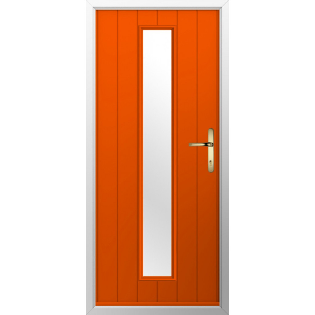 Solidor Amalfi Composite Contemporary Door In Tangerine Image
