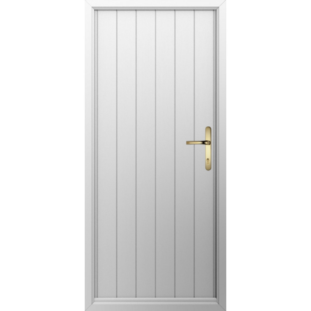 Solidor Flint Solid Composite Traditional Door In White Image
