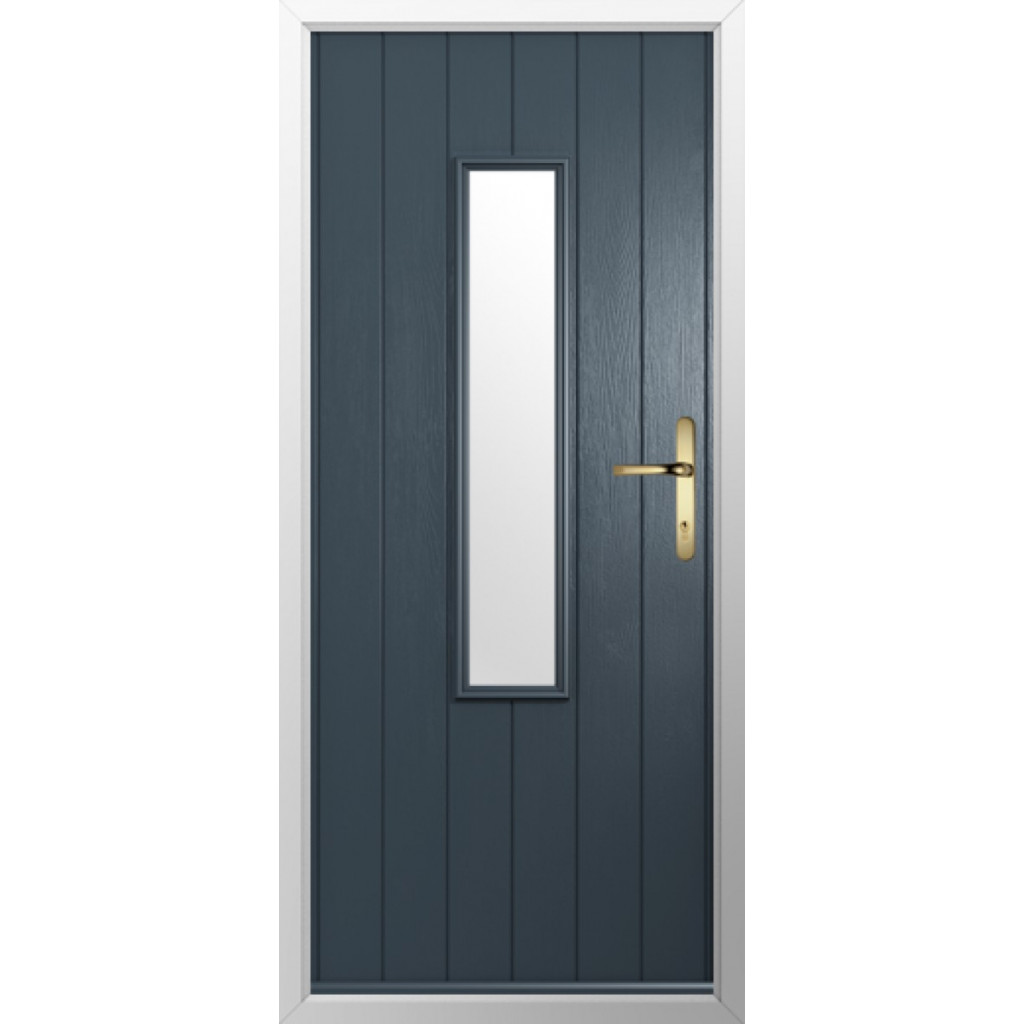 Solidor Flint 5 Composite Traditional Door In Anthracite Grey Image