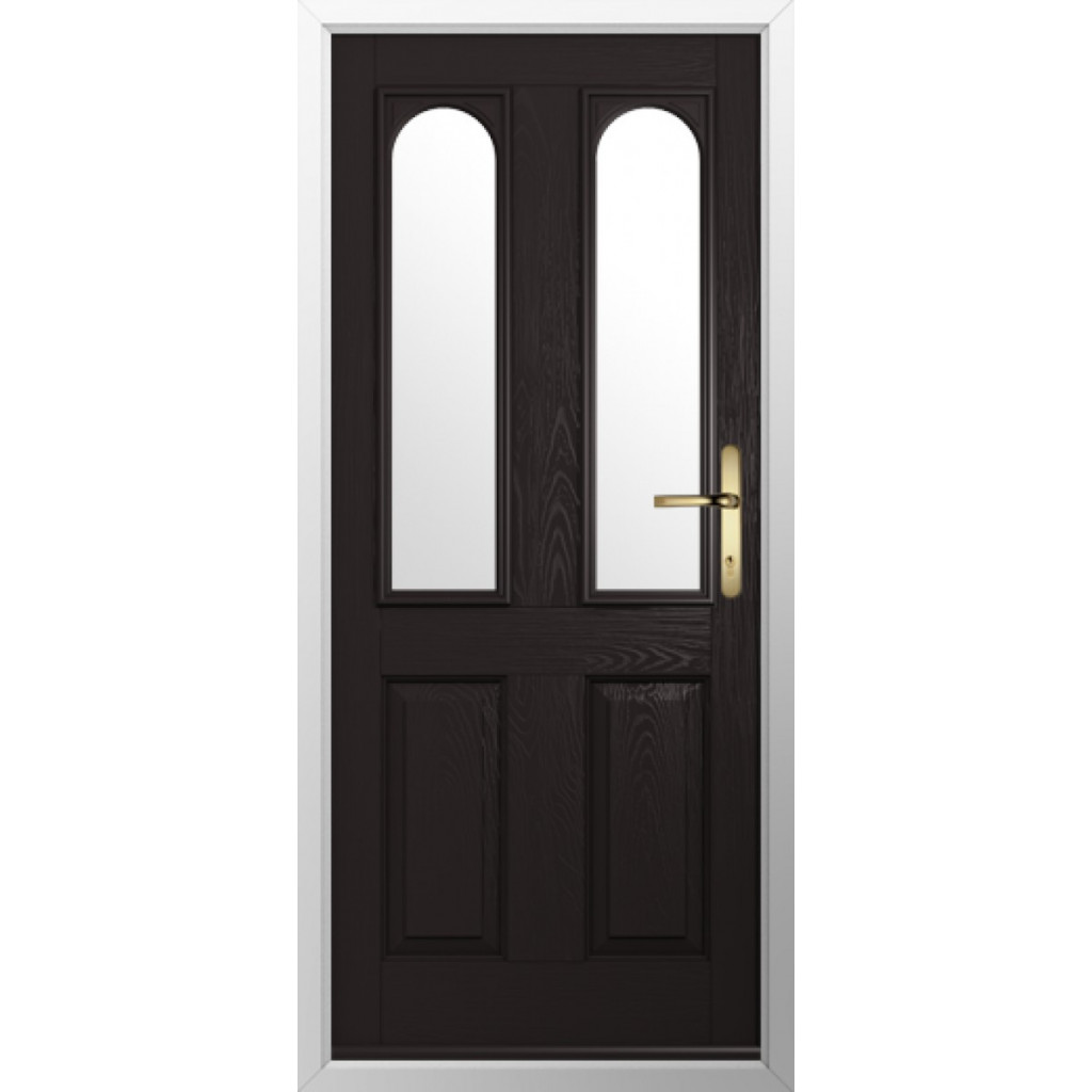 Solidor Nottingham 2 Composite Traditional Door In Schwarz Braun Image