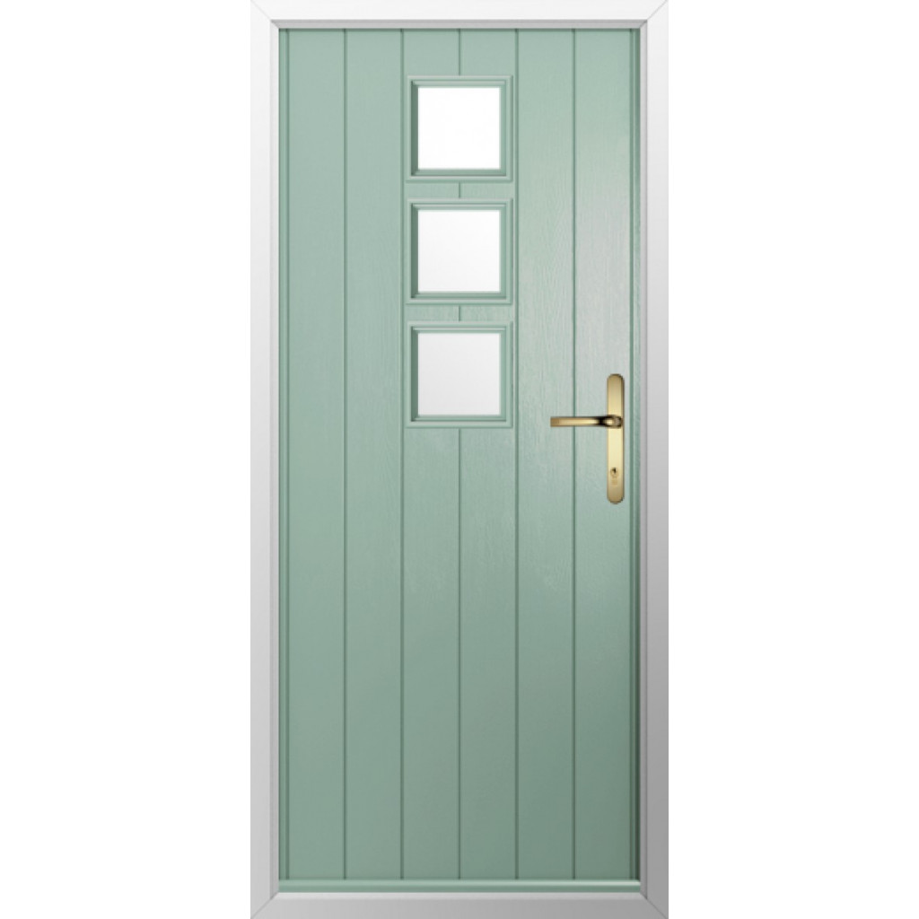 Solidor Naples Composite Contemporary Door In Chartwell Green Image