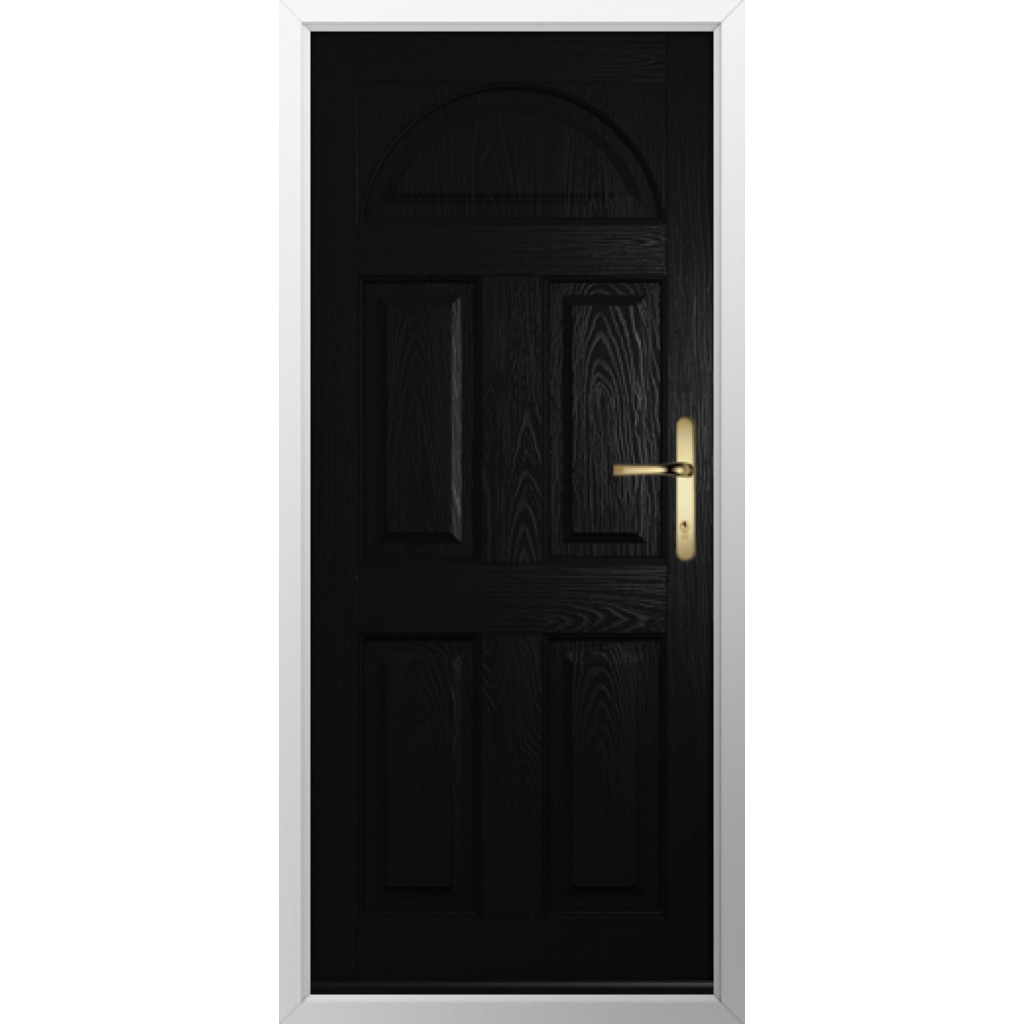 Solidor Conway Solid Composite Traditional Door In Black Image