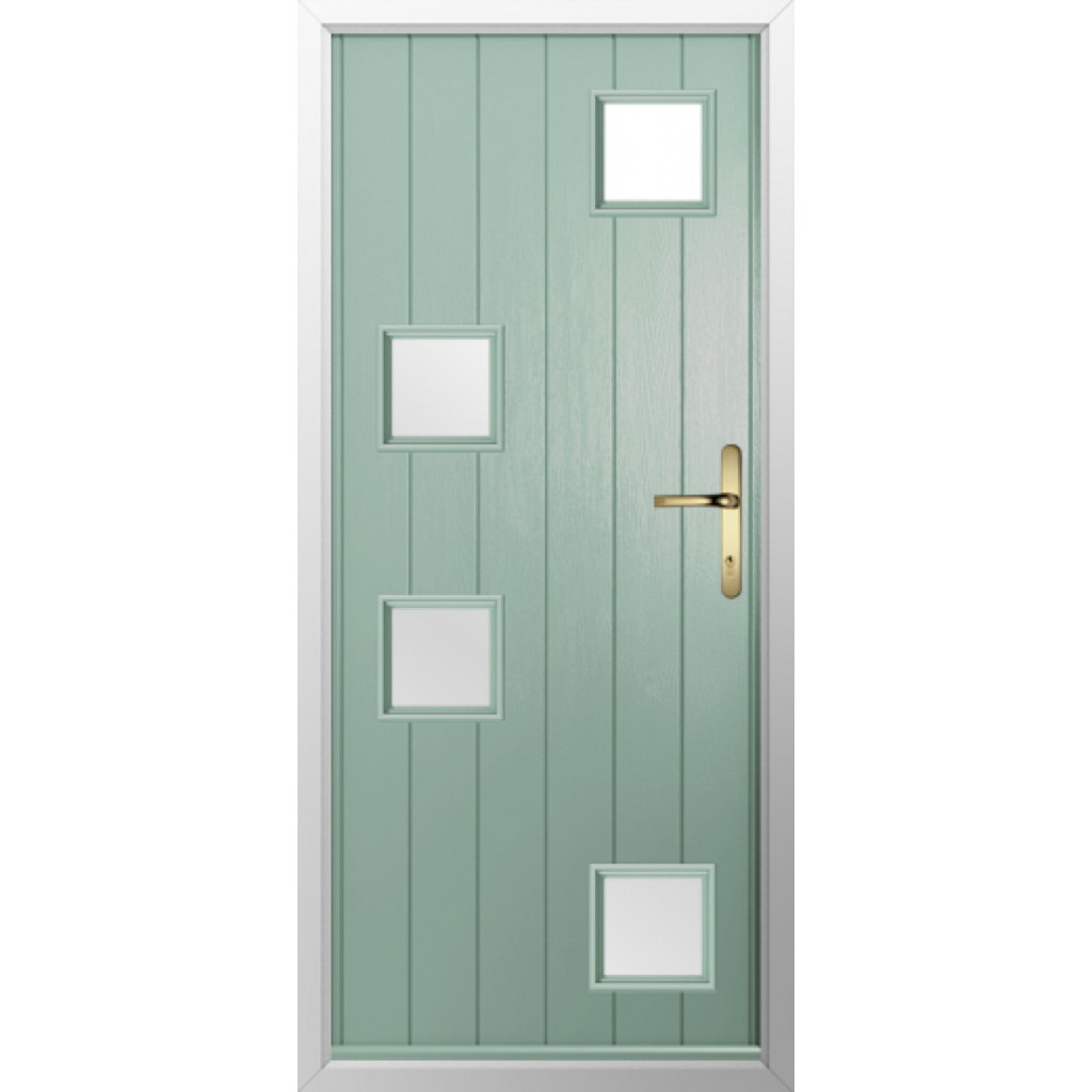 Solidor Modena Composite Contemporary Door In Chartwell Green Image