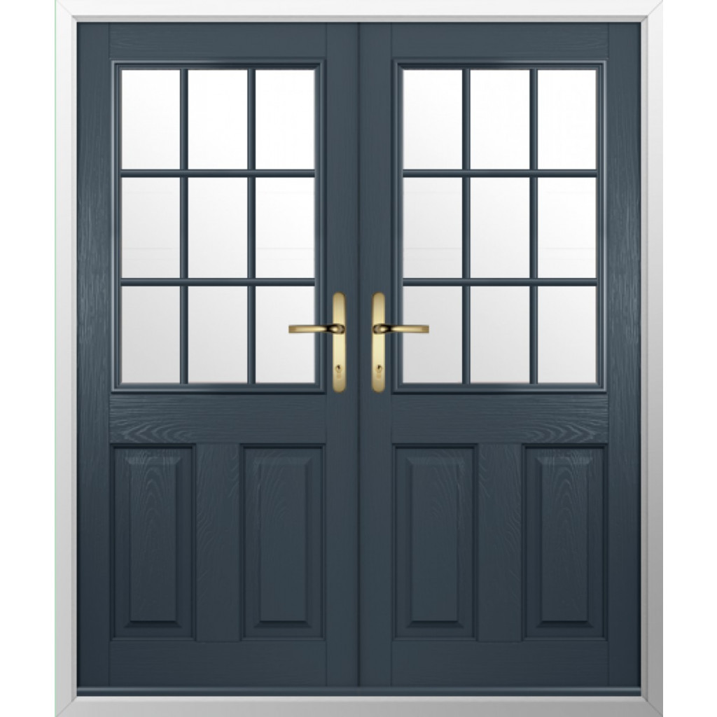 Solidor Beeston GB Composite French Door In Anthracite Grey Image