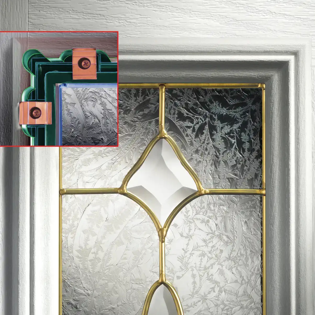 Door Stop 4 Square (W) Composite Contemporary Door In Cream Image