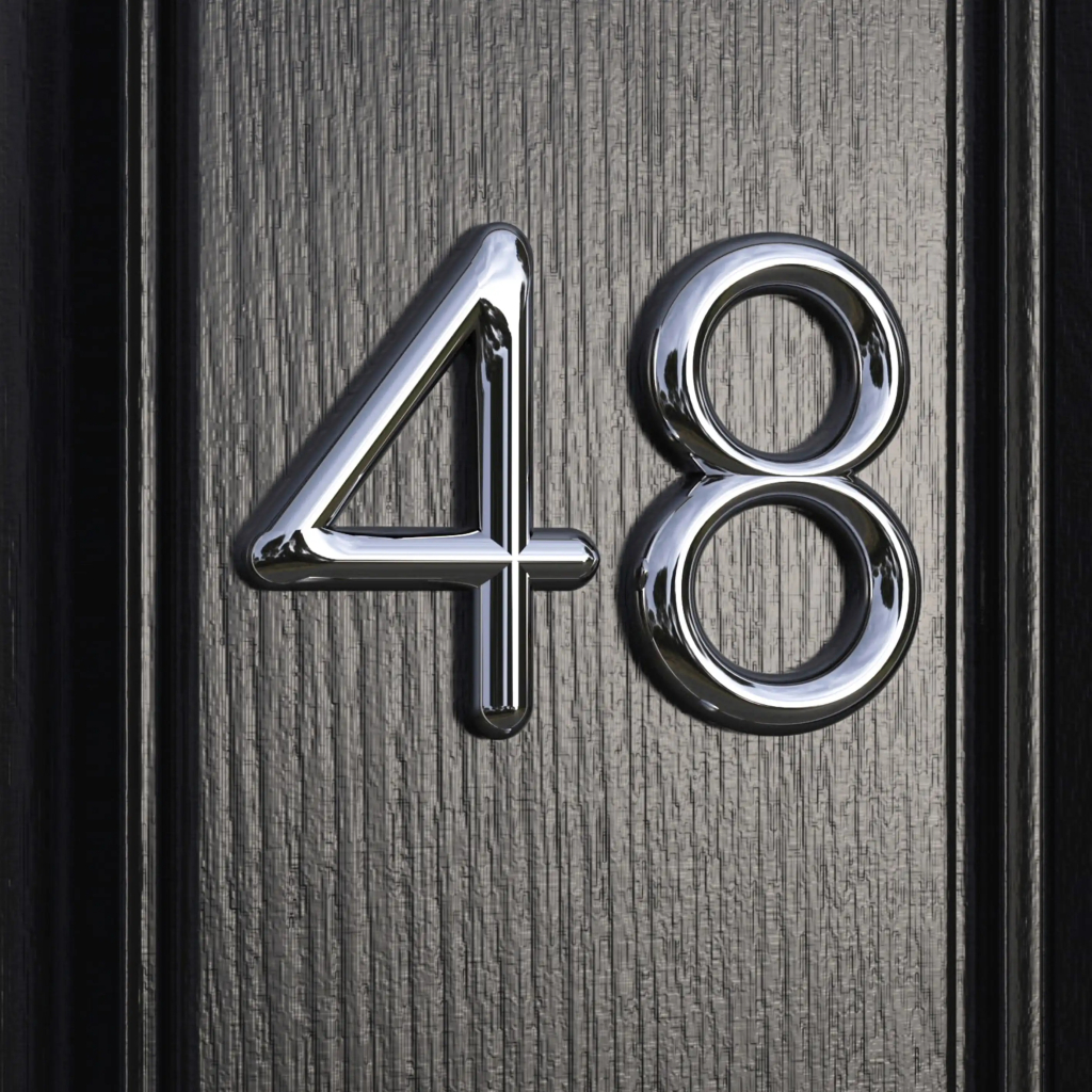 Door Stop 5 Square Curved - Flush Grained (54) Composite Flush Door In Dark Wood Image