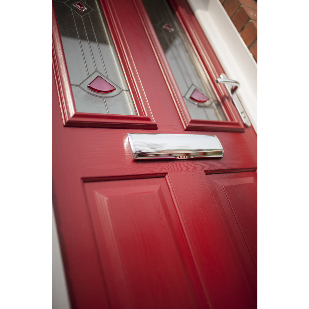 Solidor Ludlow Solid Composite Traditional Door In Ruby Red Image