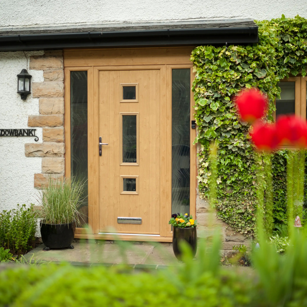 Solidor Flint Solid Composite Traditional Door In Chartwell Green Image